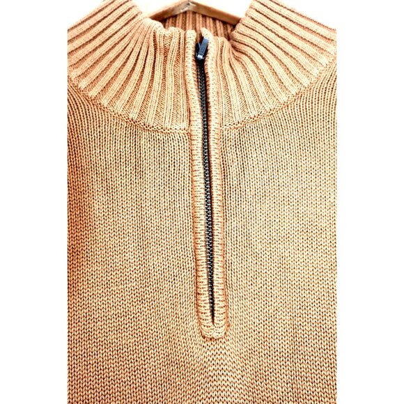 NWT Goodthreads Mens 100% Cotton Half-Zip Sweater S Brown Old Money  Preppy - Picture 6 of 9